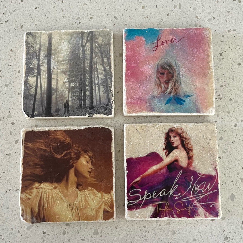 Taylor Swift Eras Marble Coasters